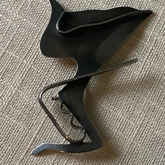 Vintage Brooch Sterling Silver Ed Wiener Signed Artist Piece modernist dancer - Picture 6 of 14